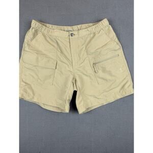 The North Face Shorts Womens L Tan Nylon Cargo Sip Pockets Hiking Outdoor Summer